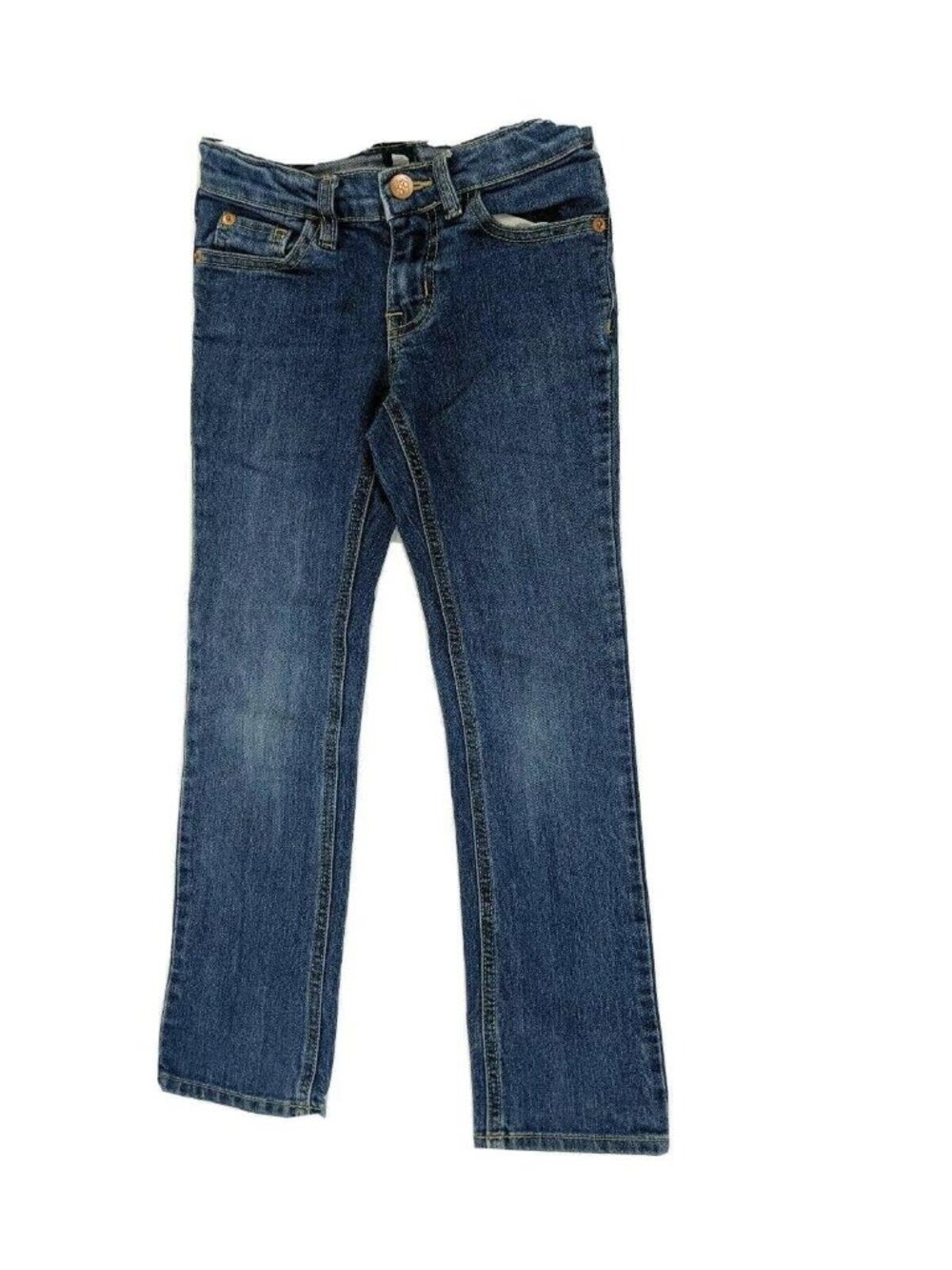 The Children's Place Size 6 Blue Cotton Blend  Adjustable waist/Straight Jeans